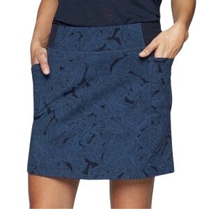 Athleta Tropical Leaf Print Excursion Skort in Blue S